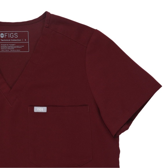 Figs Technical Collection Scrub Set Womens Burgandy Red S/T Catarina & Yola - Picture 12 of 16